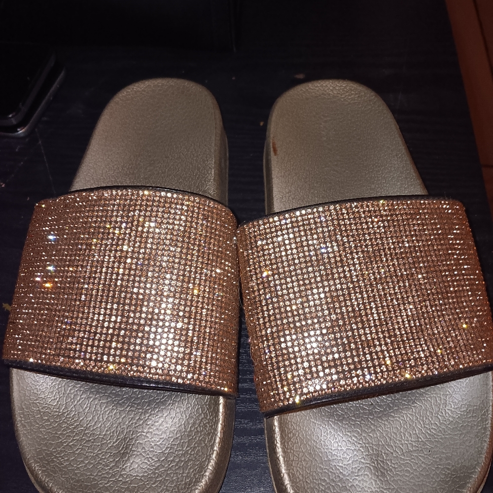 Gold Bling Sandals